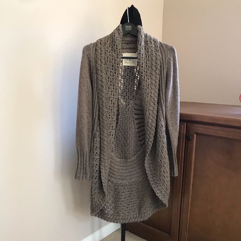 LIKE NEW! Anthropologie brown cardigan